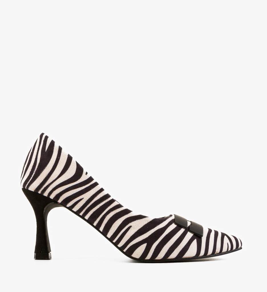Pantofi Dama Jaxy Print cu Toc Elegant - imagine 5