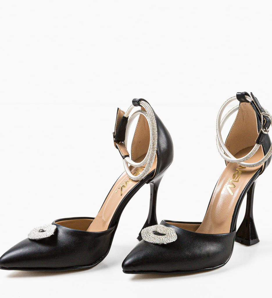 Pantofi cu toc Kiss Negri - Eleganță și Stil