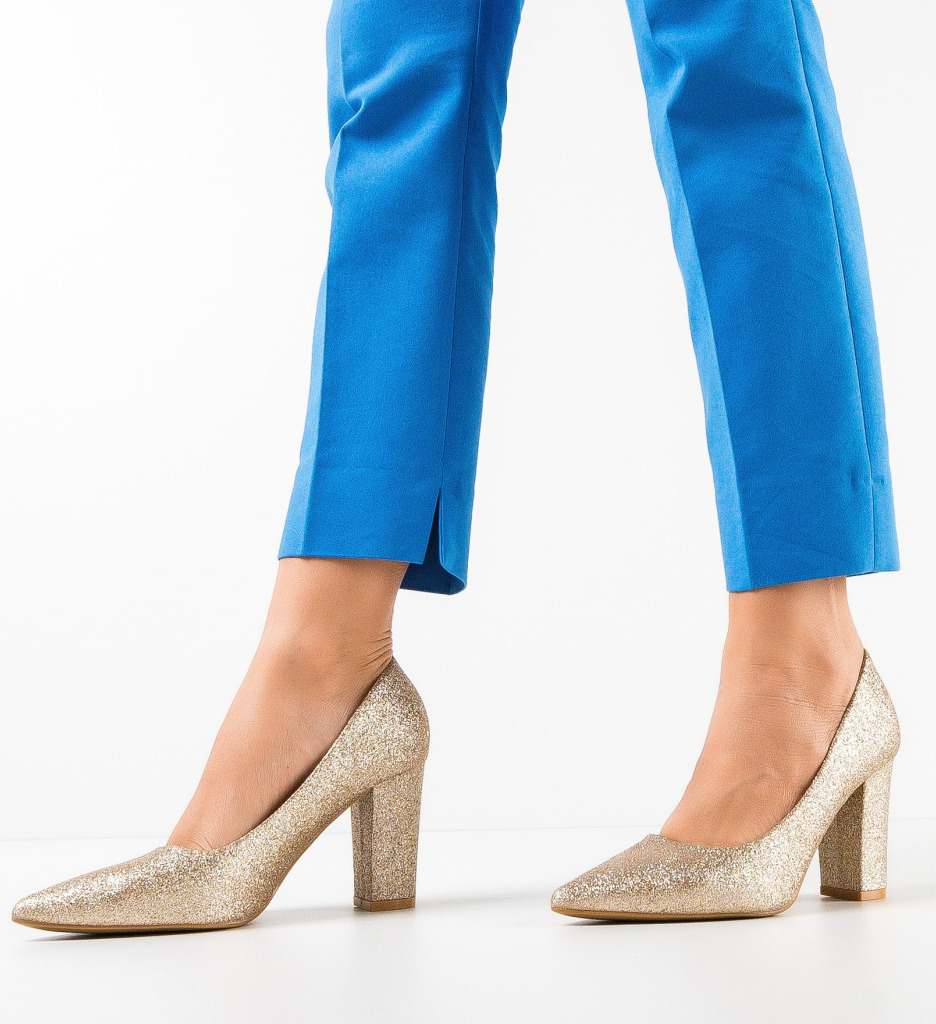 Pantofi Morgan Aurii - Eleganță Premium - imagine 2