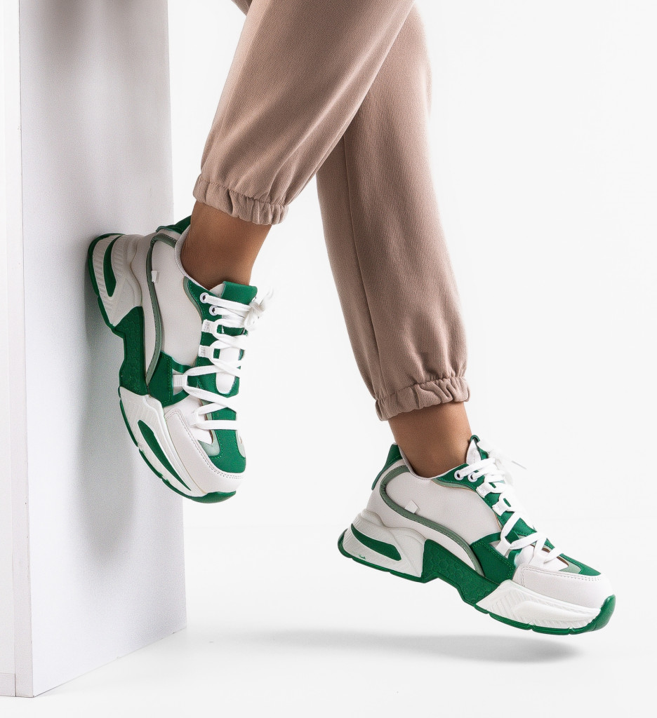 Sneakers Dama Verzi Samir - Confort și Stil Urban - imagine 2