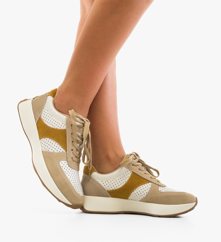 Sneakers Dama Namibe Bej | Confort Sport - imagine 5