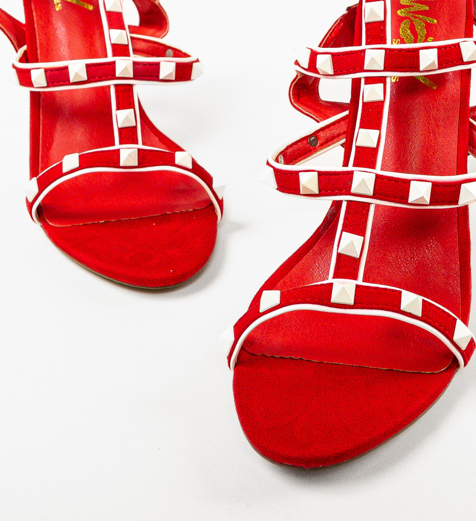 Sandale Redin Rosii Elegante - imagine 6