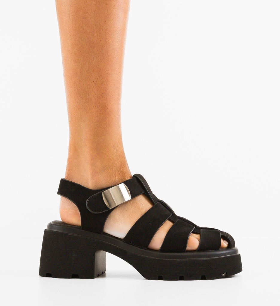Sandale cu Toc Carisi Negre - Eleganță Asigurată - imagine 6