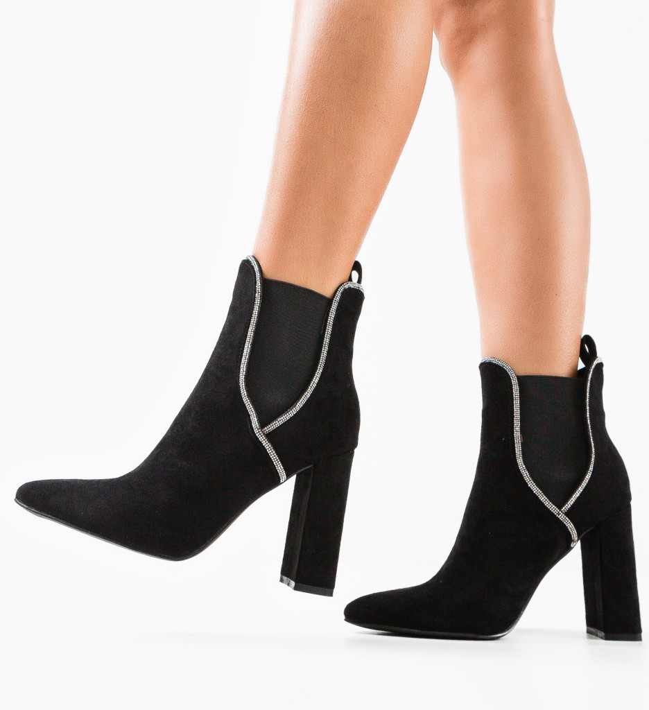Botine Dama Mckay Negre 2 - Eleganță și Stil - imagine 3