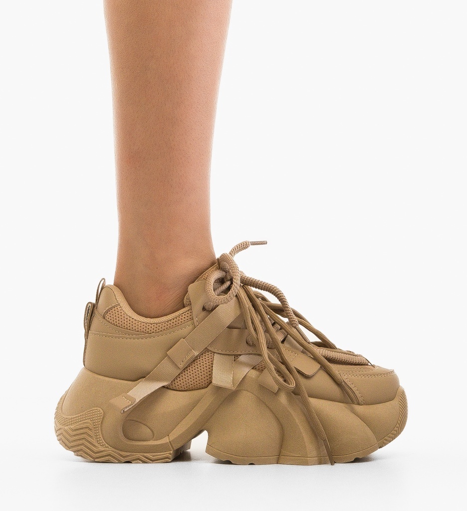Sneakers Dama Thild Khaki | Confort & Stil - imagine 6