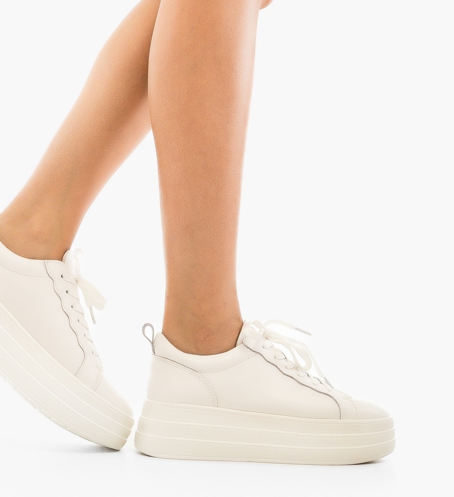 Sneakers Dama Praka Albi - Confort și Stil - imagine 2