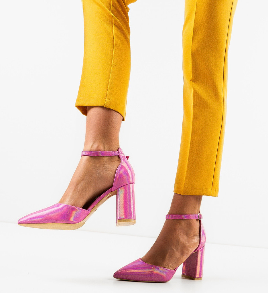 Pantofi dama Hugo Fuchsia cu Toc Eleganți - imagine 2
