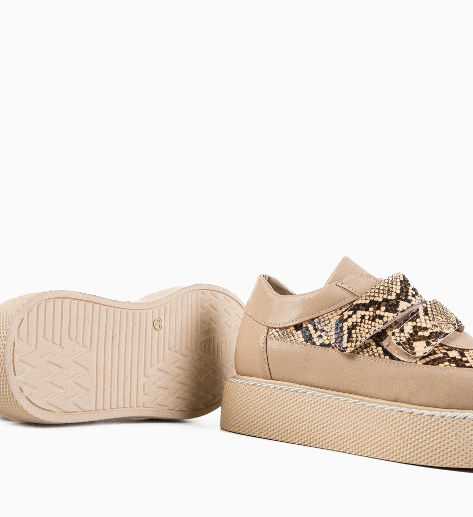 Pantofi Casual Herghely Nude - Confort și Eleganță - imagine 6