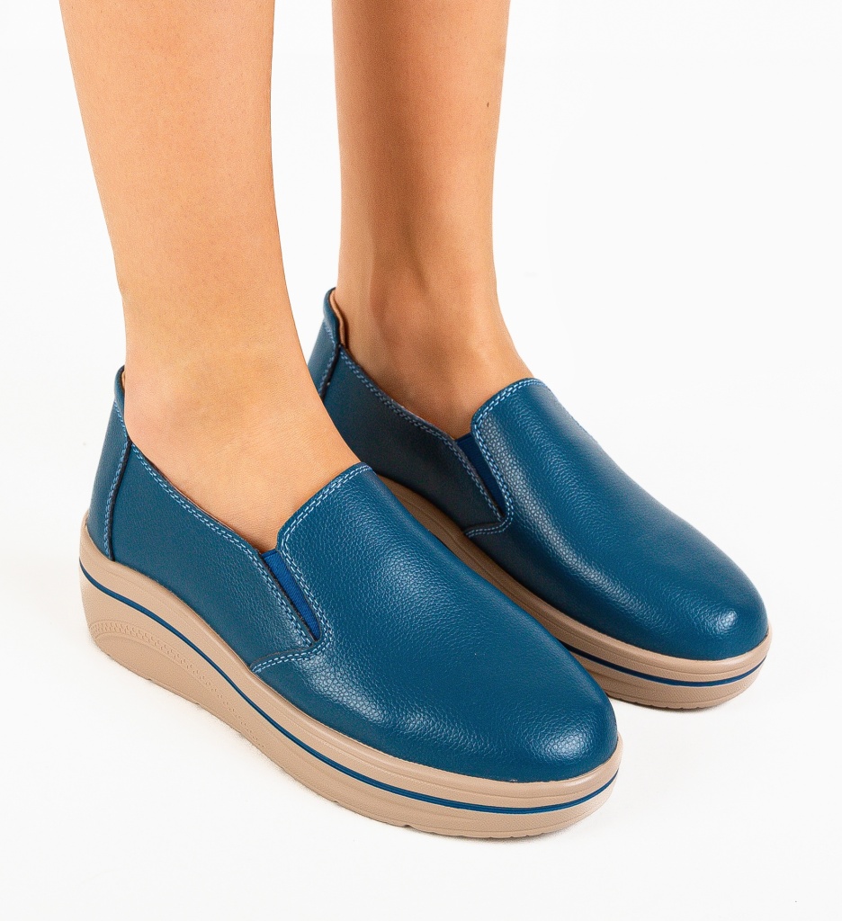 Pantofi Casual Alpino Albastri - Confort Stil - imagine 4