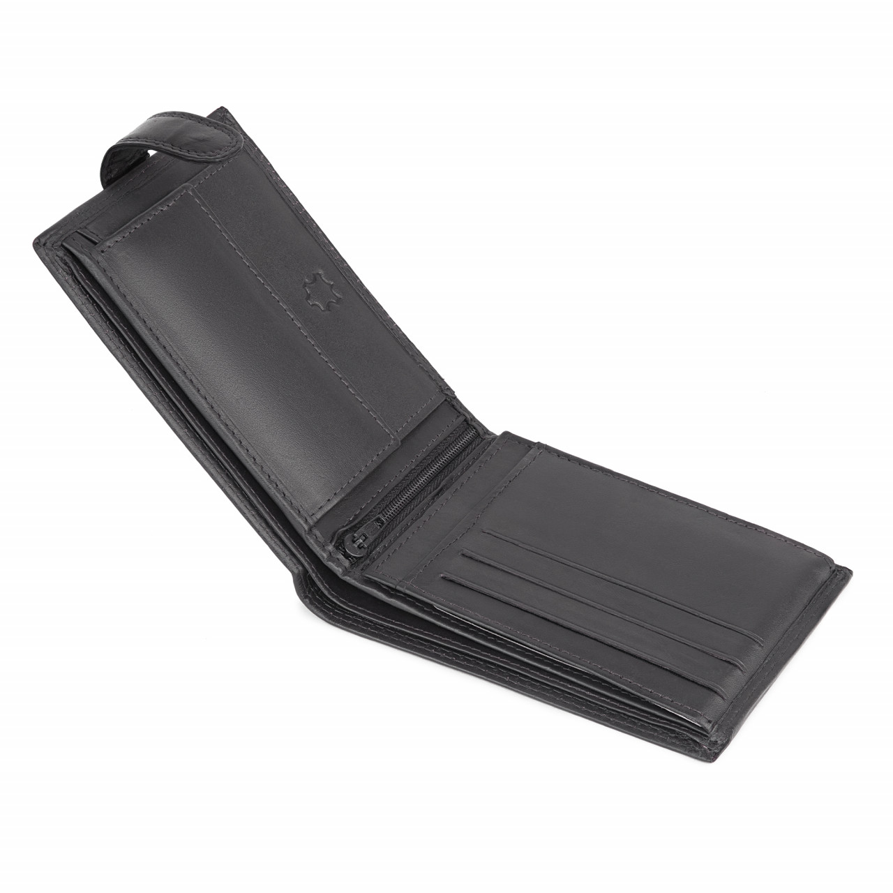 Portofel Ronno Piele Naturală Negru, Dima PT1481 - imagine 4