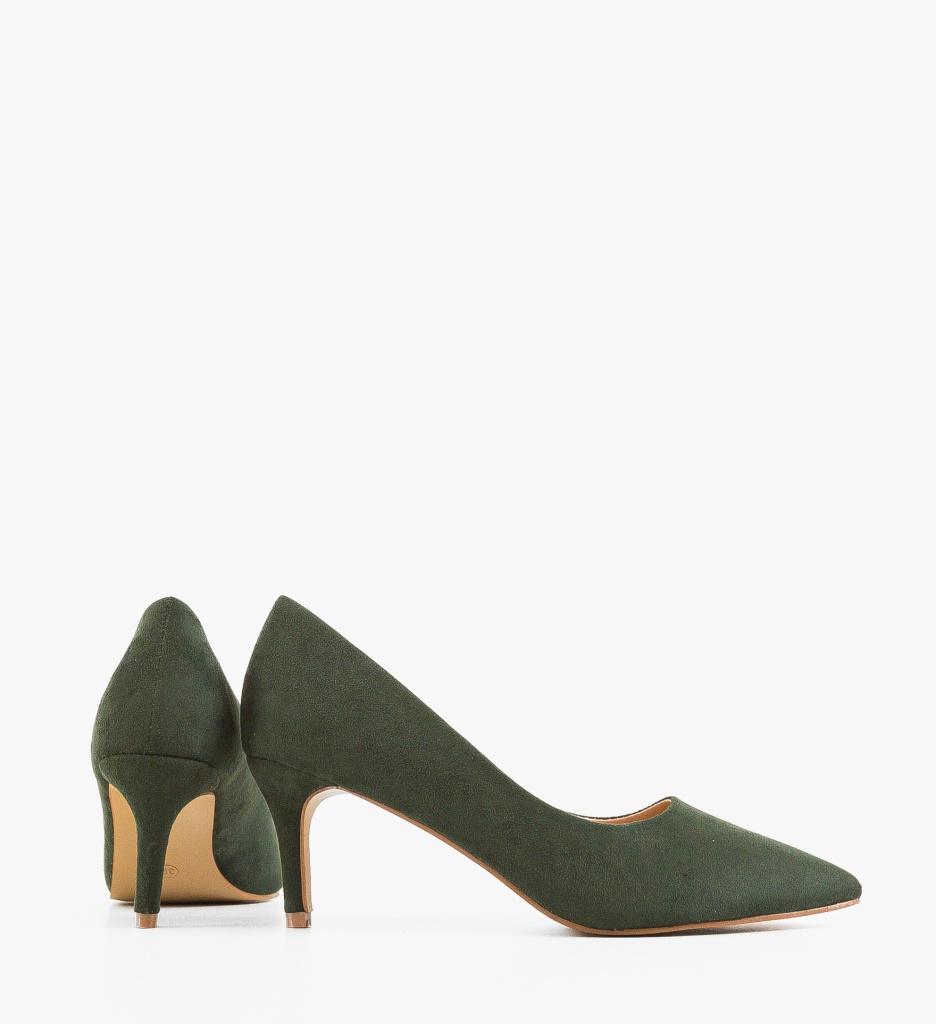 Pantofi Dama Eleganți cu Toc Verzi - imagine 5