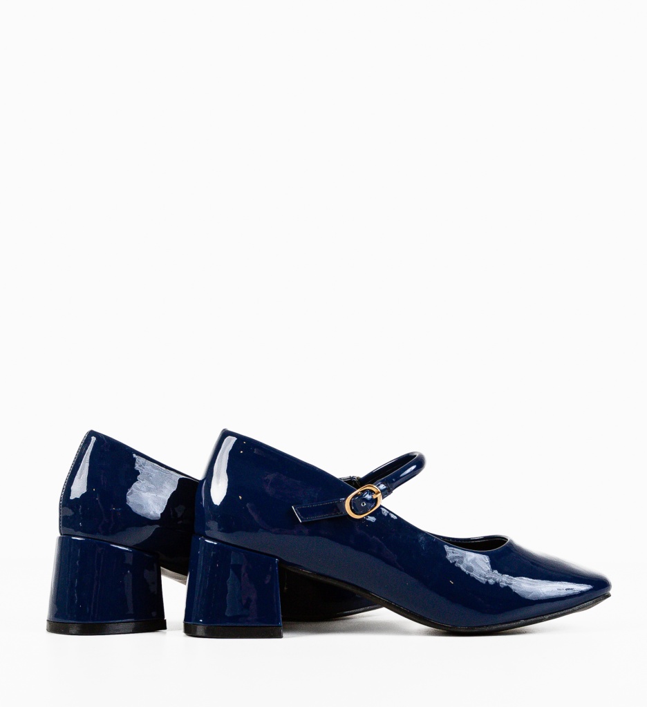 Pantofi Bebewa Albastri Eleganți cu Toc - imagine 6