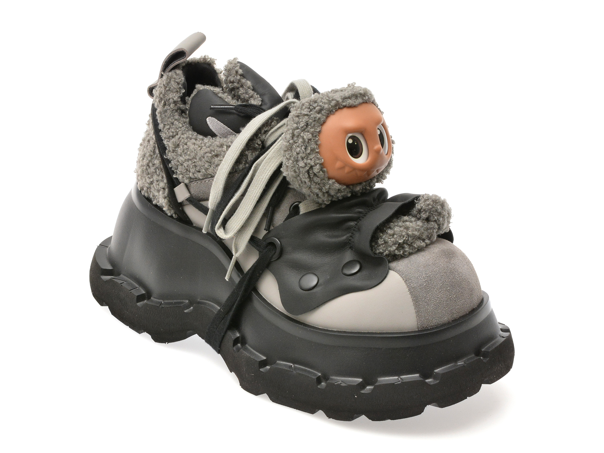 GRYXX Pantofi Sport Gri Piele Naturală
