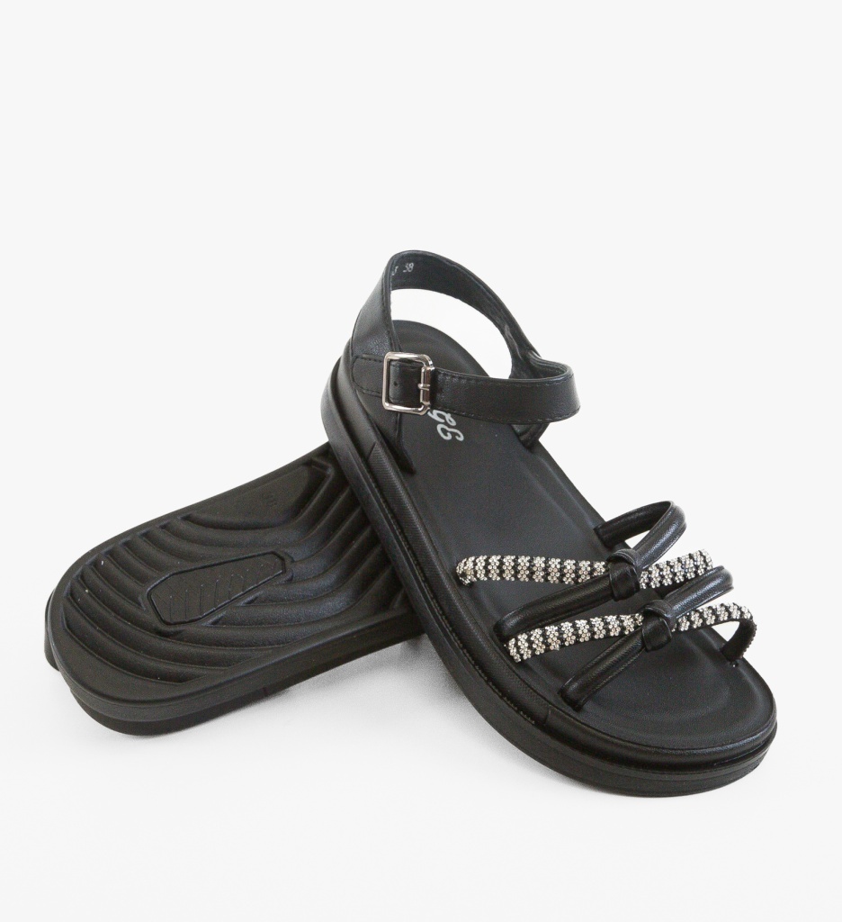 Sandale Dama Deep Negre | Eleganță și Confort - imagine 2