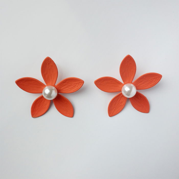 Cercei Floare Coraj cu Perla - Shopika