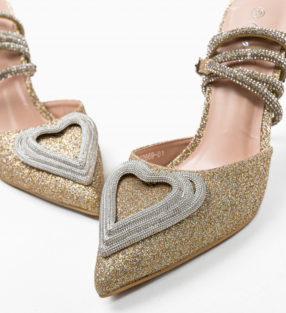 Pantofi Dama Jeuness Aurii - Eleganță și Stil - imagine 8
