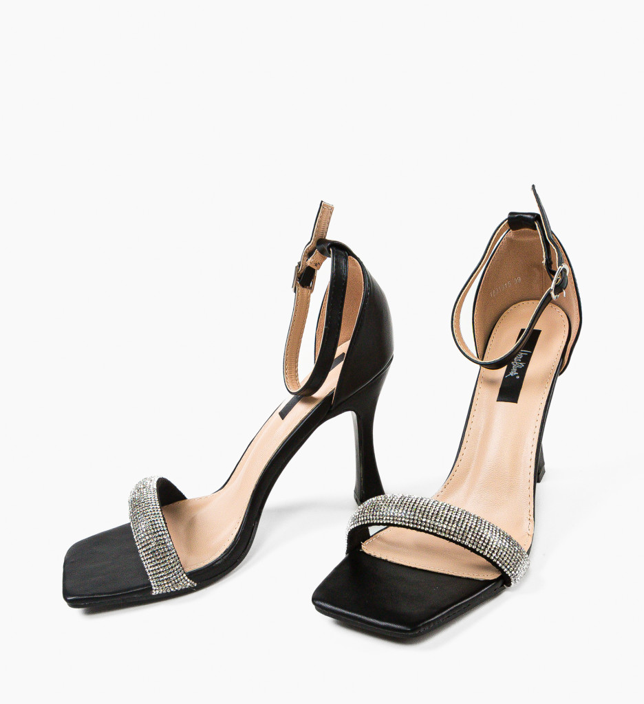 Sandale Toc Oholib Negre - Eleganță și Stil - imagine 4