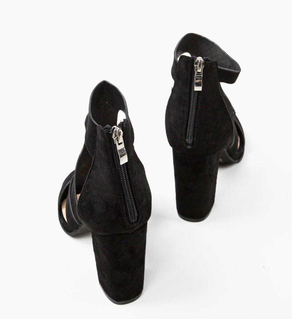 Sandale Barivos Negre cu Toc Elegant - imagine 6