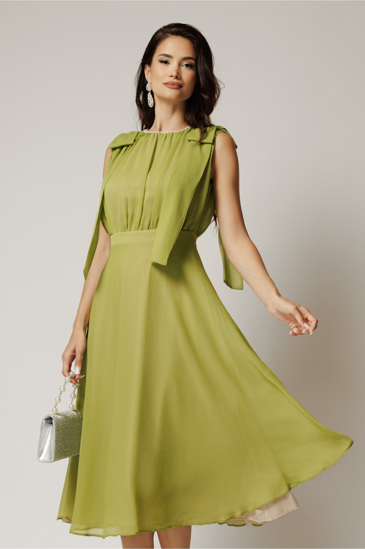 Rochie DY Fashion Midi Verde Fistic Eleganta