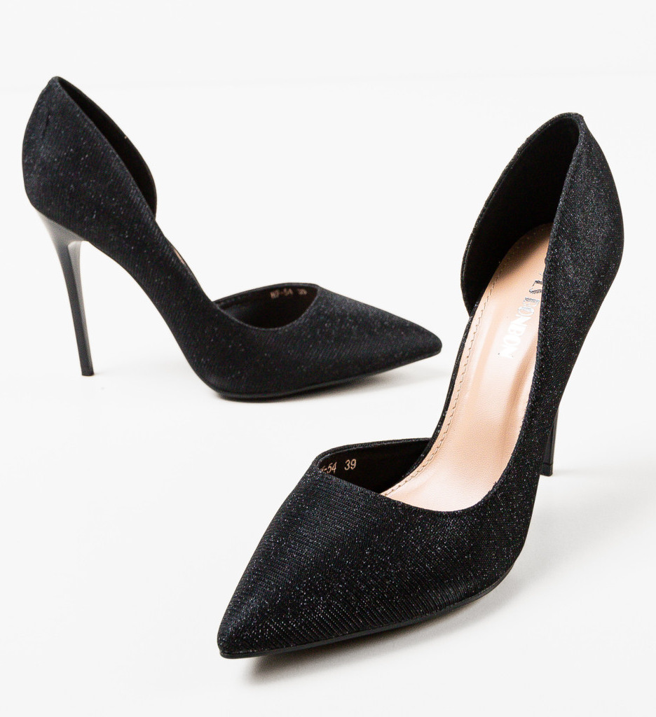 Pantofi dama Gray Negri cu toc elegant - imagine 7