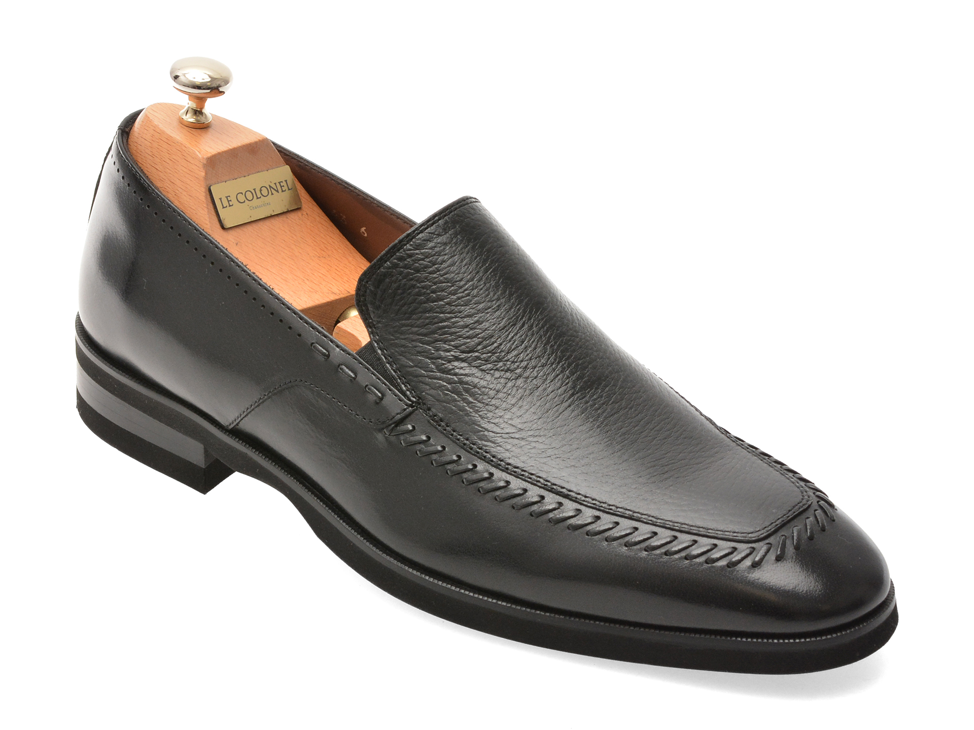 Mocasini LE COLONEL negri din piele naturală