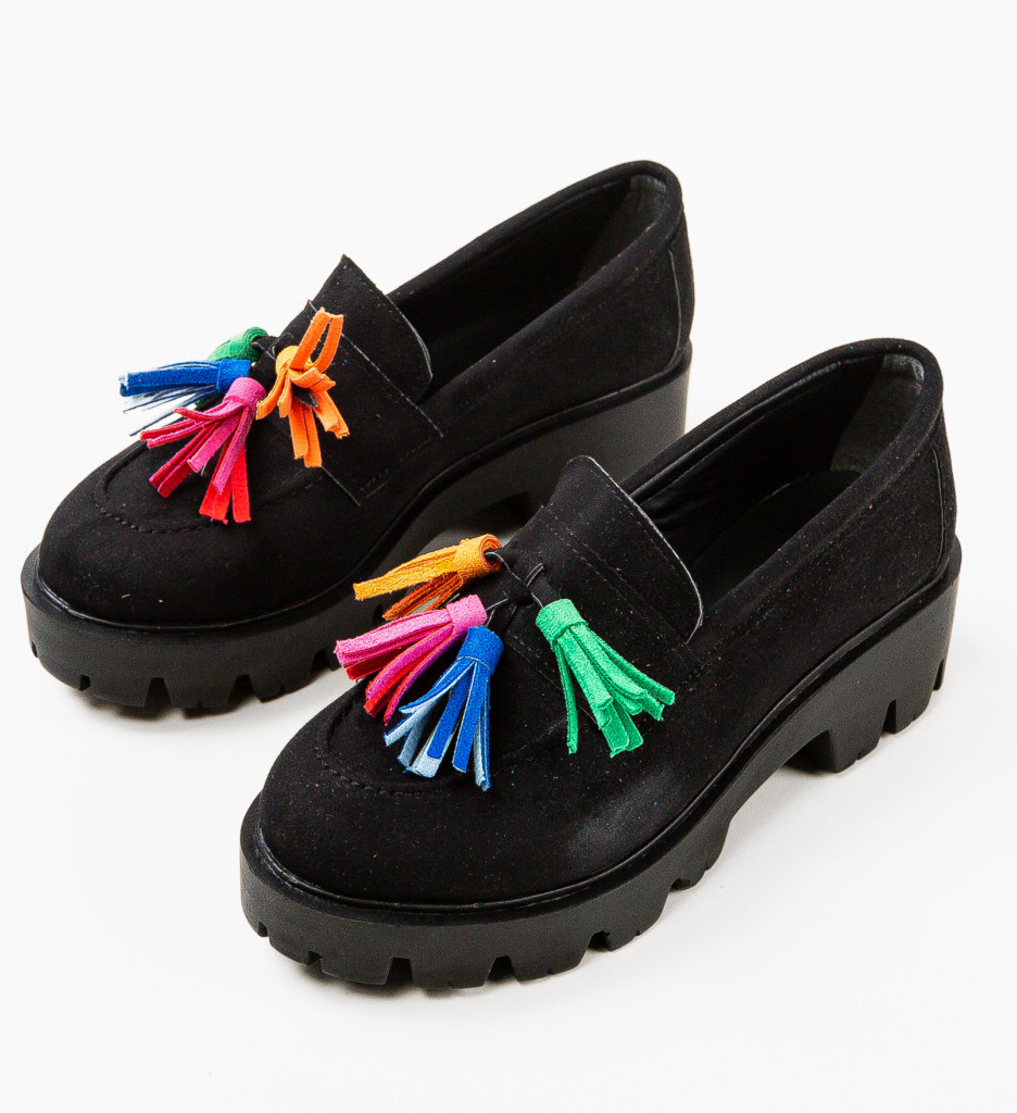 Pantofi Casual Dama Kuciure Negri Confort - imagine 5
