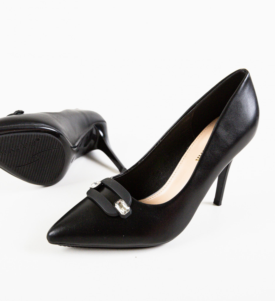 Pantofi Maliro Negri Eleganți cu Toc - Stil și Confort - imagine 5