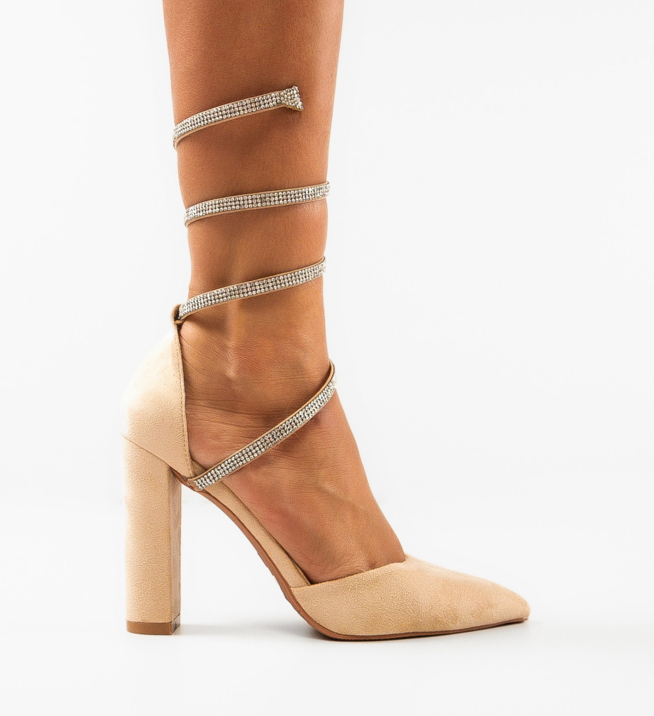 Pantofi cu Toc Kyk Bej - Eleganță și Confort - imagine 6