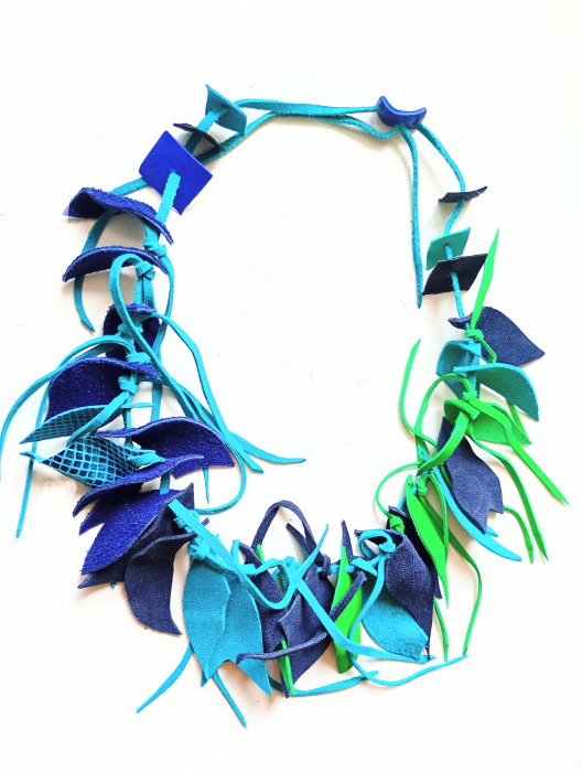 Colier Handmade Piele Naturală | Multicolor | Shopika