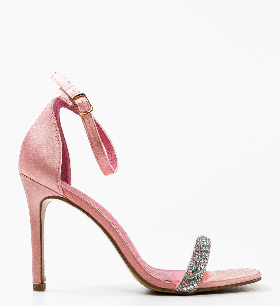 Sandale Toc Eteset Roz Elegante - imagine 4