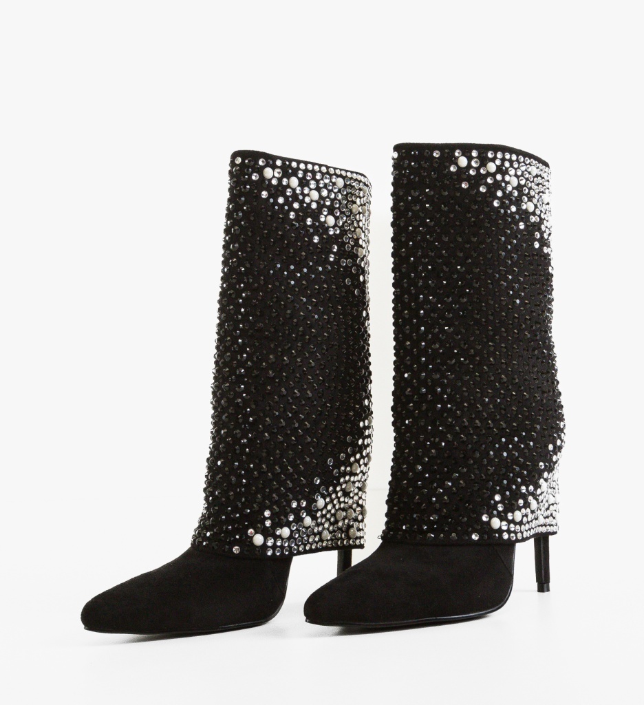 Botine Velyon Negre Depurtat | Eleganță & Confort - imagine 3
