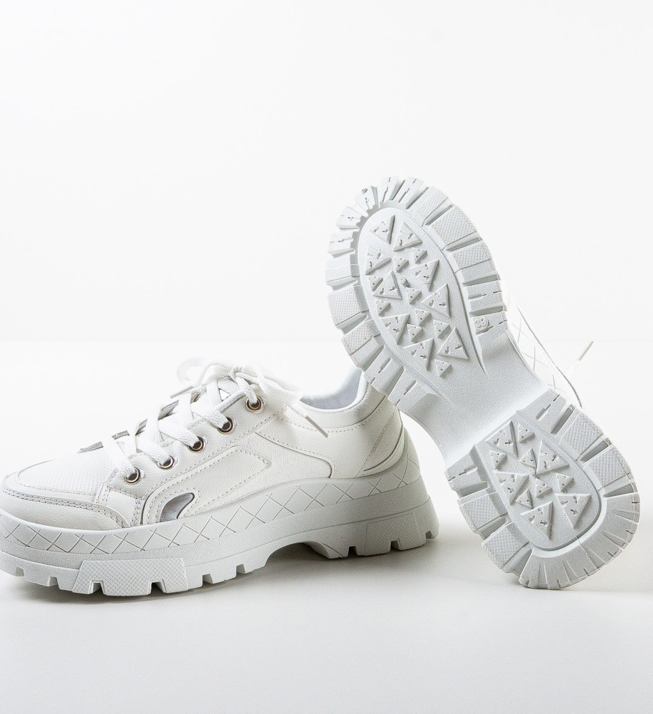Sneakers Dama Maliha Albi | Confort și Stil - imagine 5