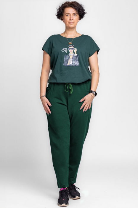 Pantaloni Sport Verzi Pierino din Bumbac