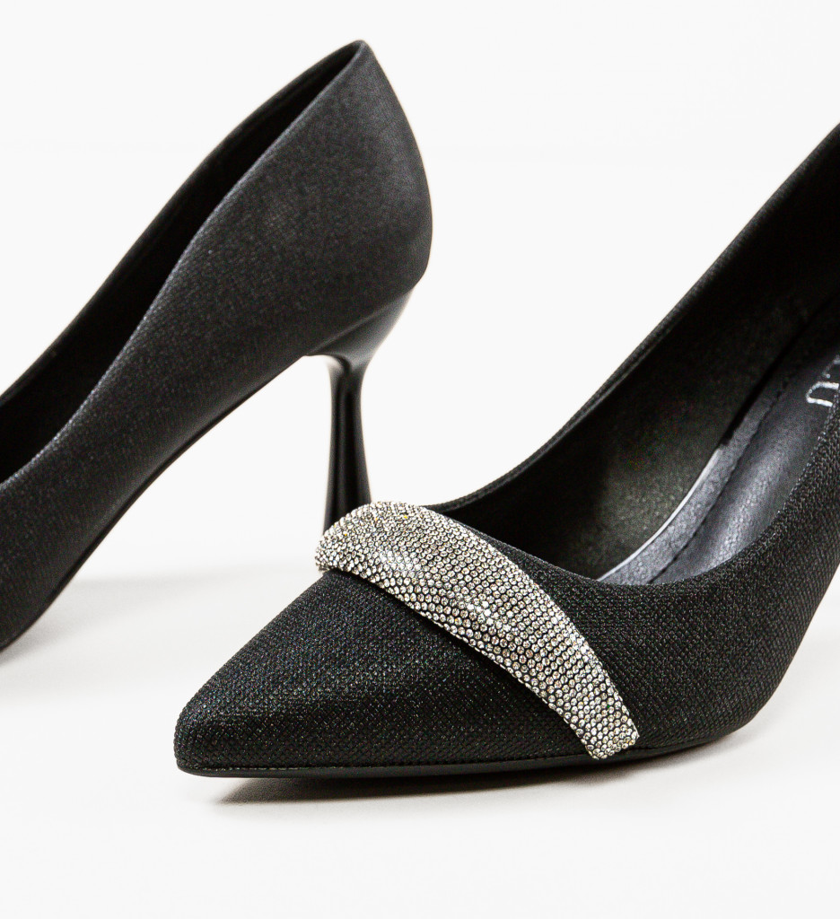 Pantofi Kadar Negri cu Toc Eleganți - imagine 6