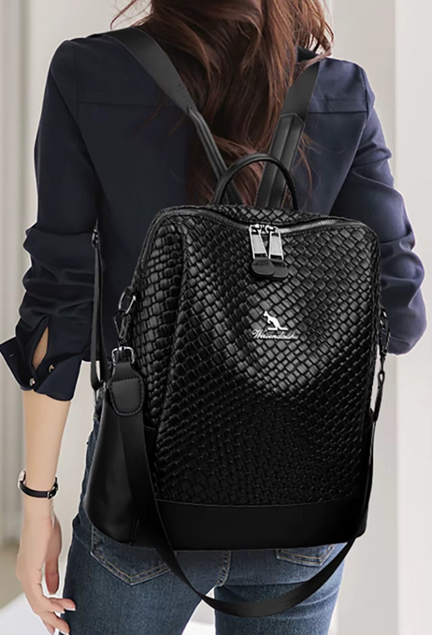 Rucsac dama Evelisse GT3607 din piele ecologica, Negru - imagine 2