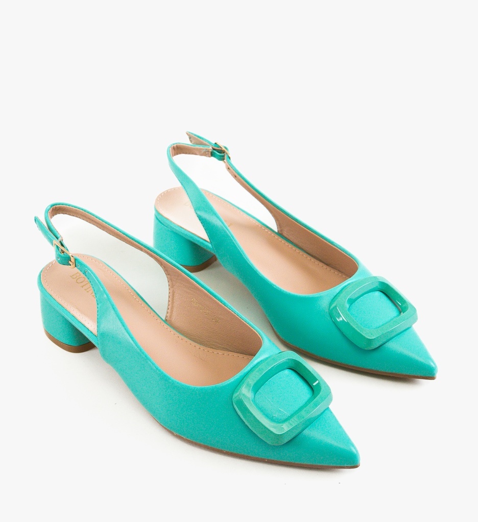 Pantofi cu Toc Olenna Verzi | Eleganță și Stil - imagine 4
