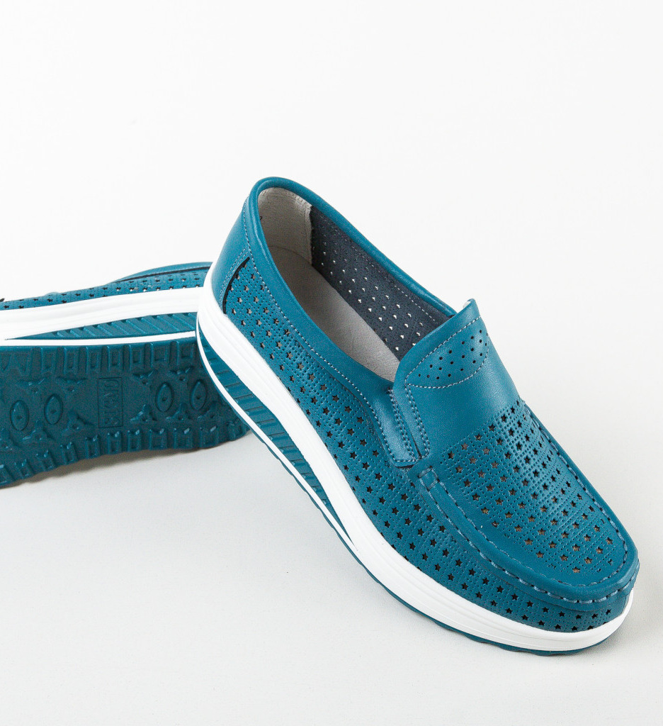 Pantofi Casual Bicaz Albastri | Confort Zilnic - imagine 14
