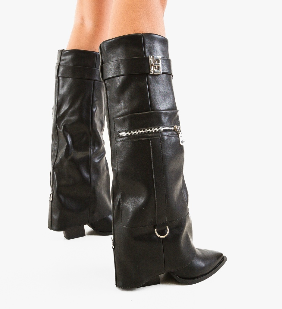 Cizme Elegante Ekka Negre | Depurtat - imagine 2