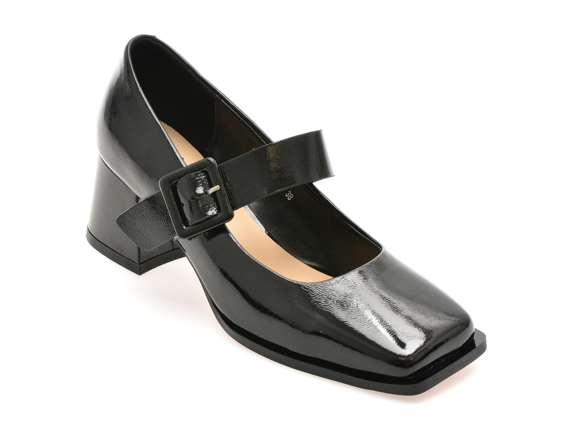Pantofi FLAVIA PASSINI negri din piele lacuită