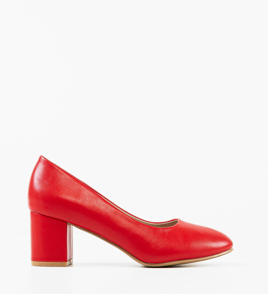 Pantofi Izaak Rosii cu Toc - Eleganți - imagine 4