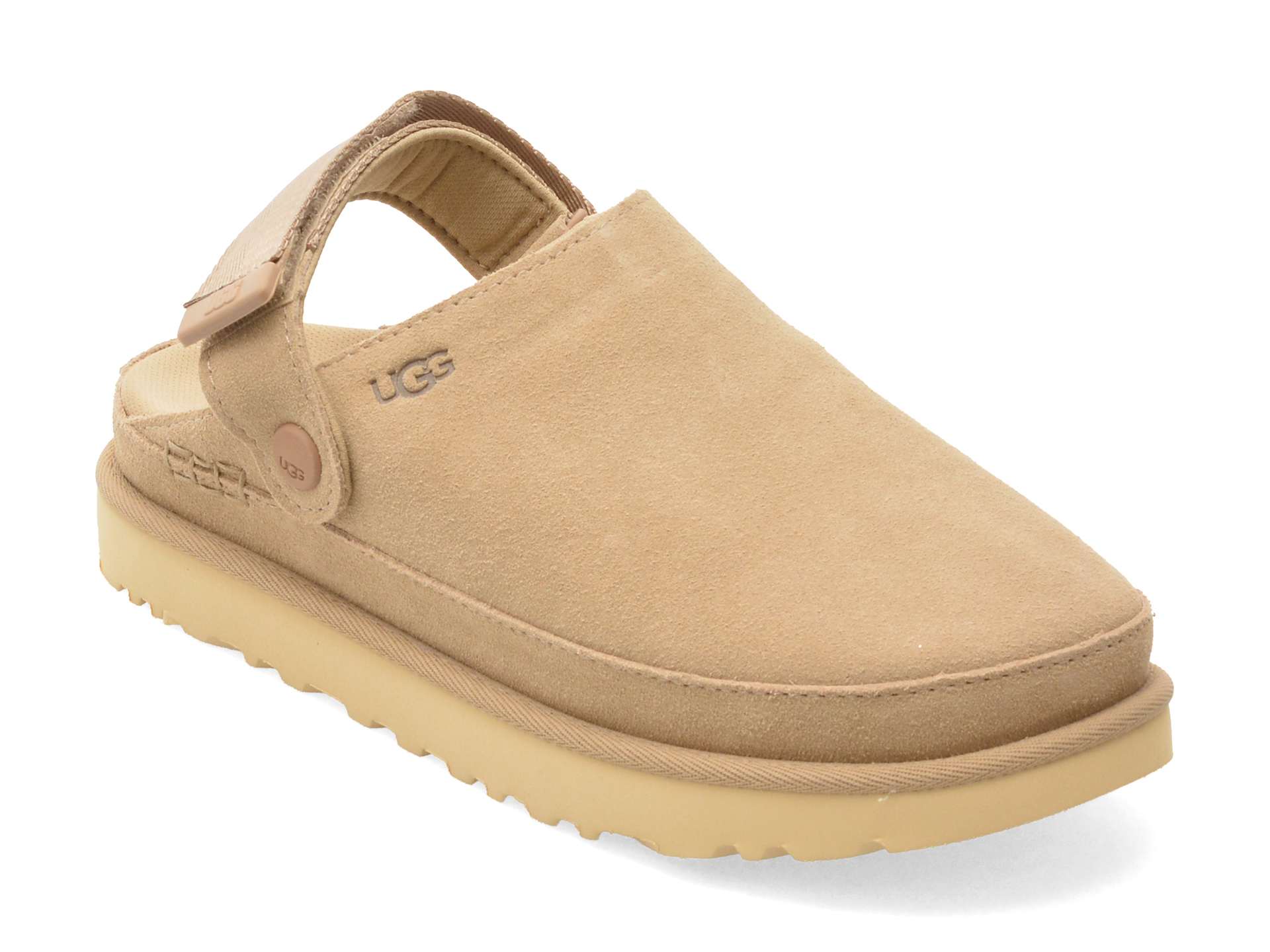 Papuci UGG Gri Golden Star Clog Piele