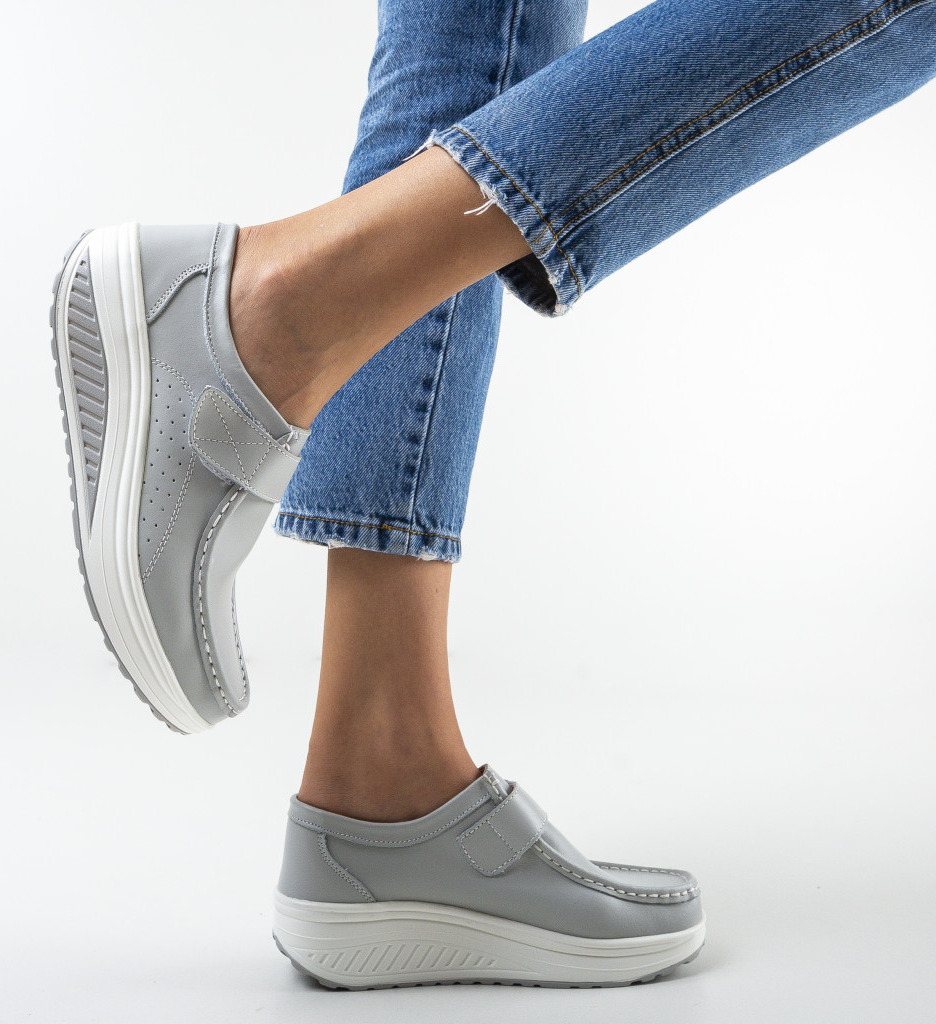 Pantofi Casual Marko Gri - Confort și Stil Zilnic - imagine 4