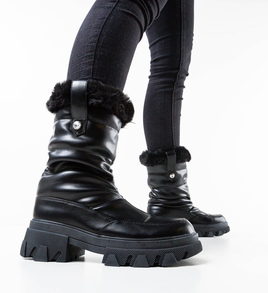 Ghete Frazer Negre | Eleganță și Confort Dama - imagine 4