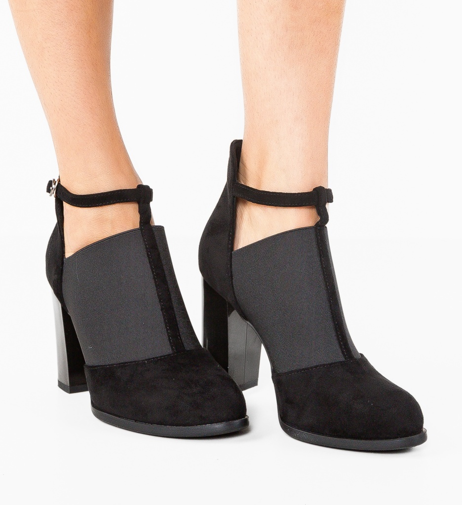 Botine Celeste Negre - Eleganță și Stil