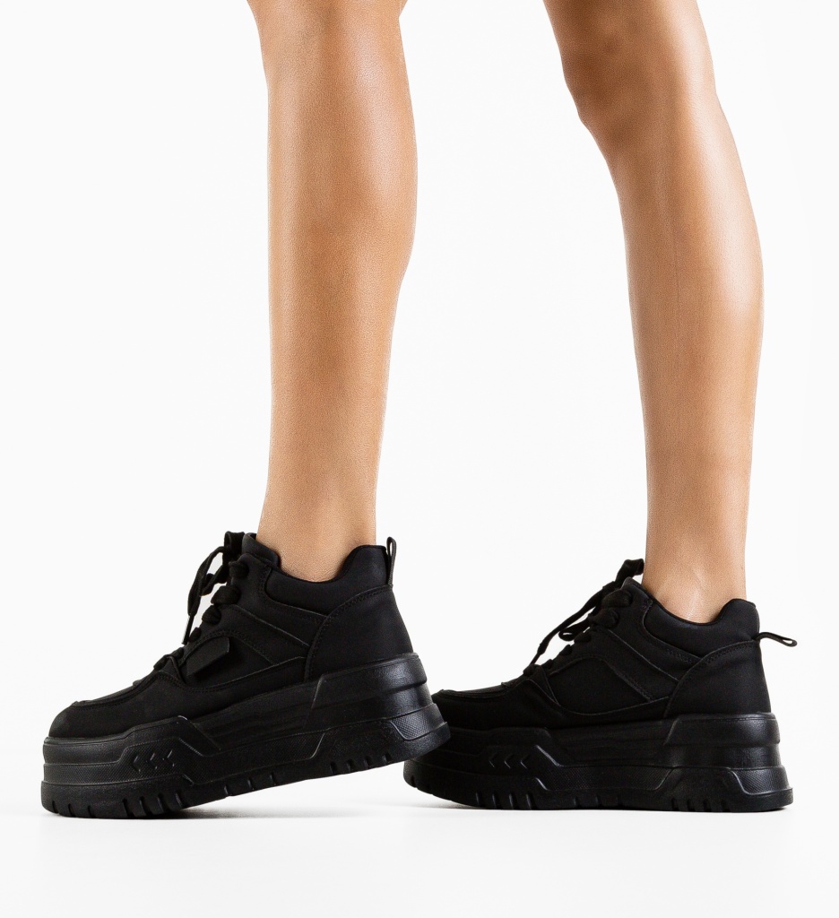 Sneakers Dama Kiyter Negri – Confort & Stil - imagine 3