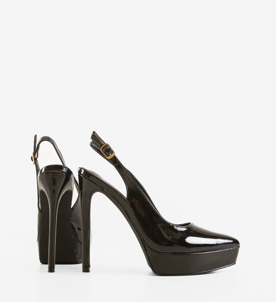 Pantofi cu Toc Uyby Negri - Eleganță Urbană - imagine 5
