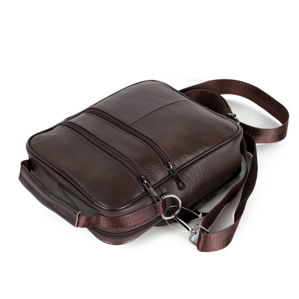 Geanta barbati Pfy Leon GT953 din piele naturala, maro inchis - imagine 5