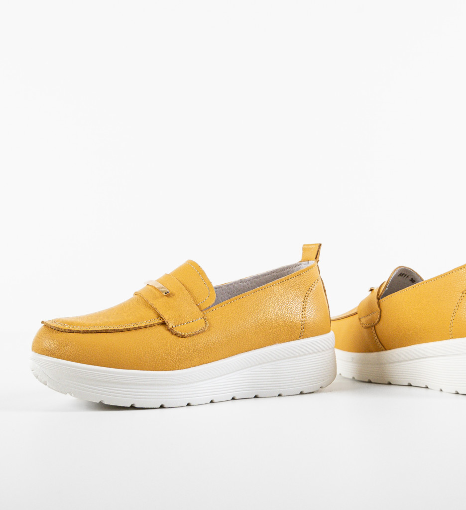 Pantofi Casual Vefra Galbeni | Stil și Confort - imagine 5