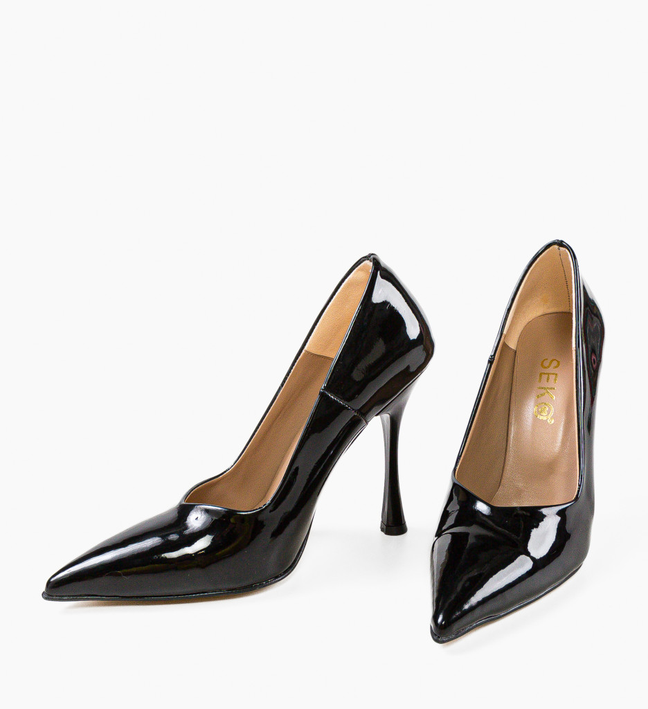 Pantofi cu Toc Limoncelo Negri | Eleganță Maximă - imagine 4