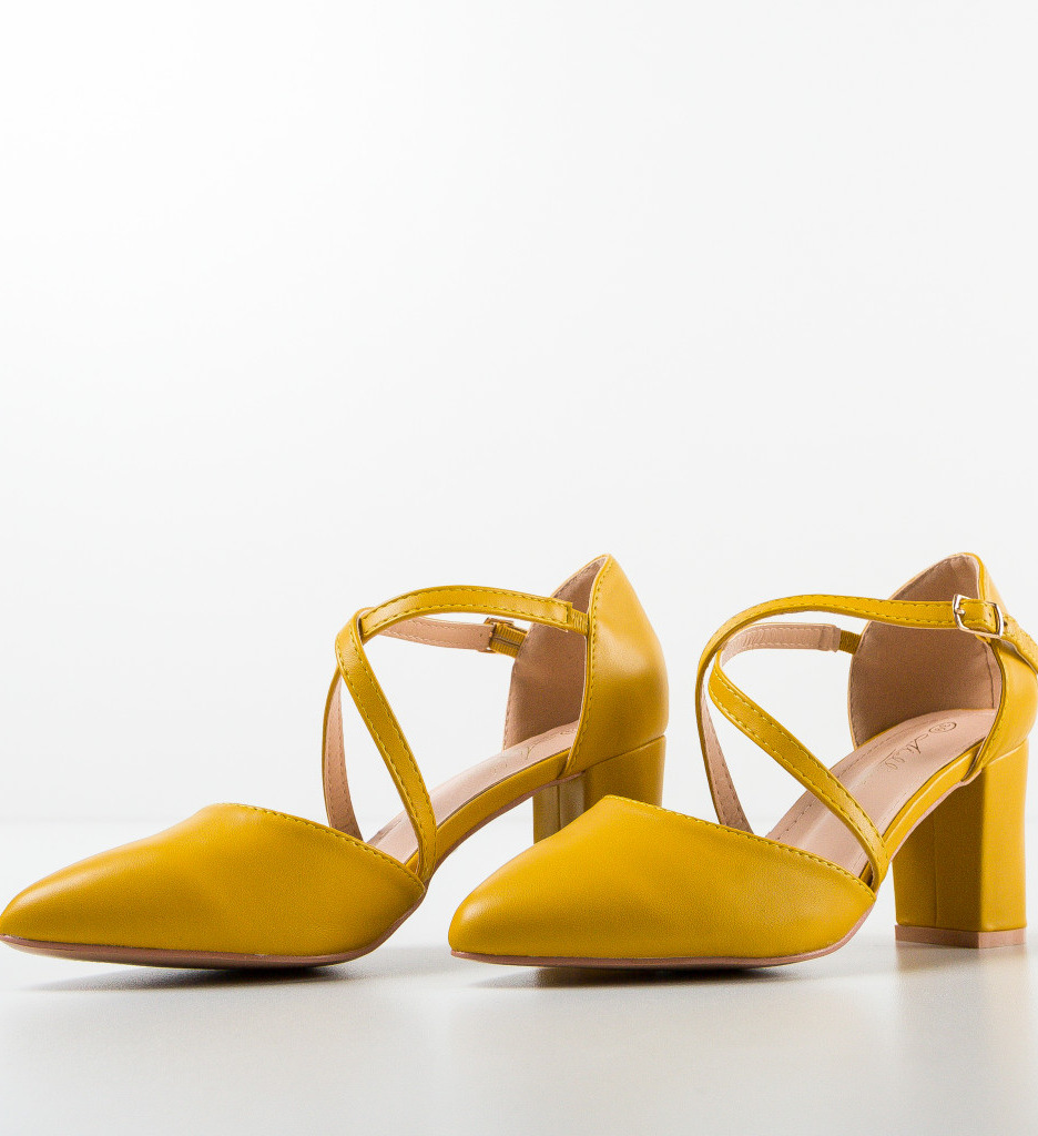 Pantofi Dama Rahma Galbeni | Stil și Eleganță - imagine 6